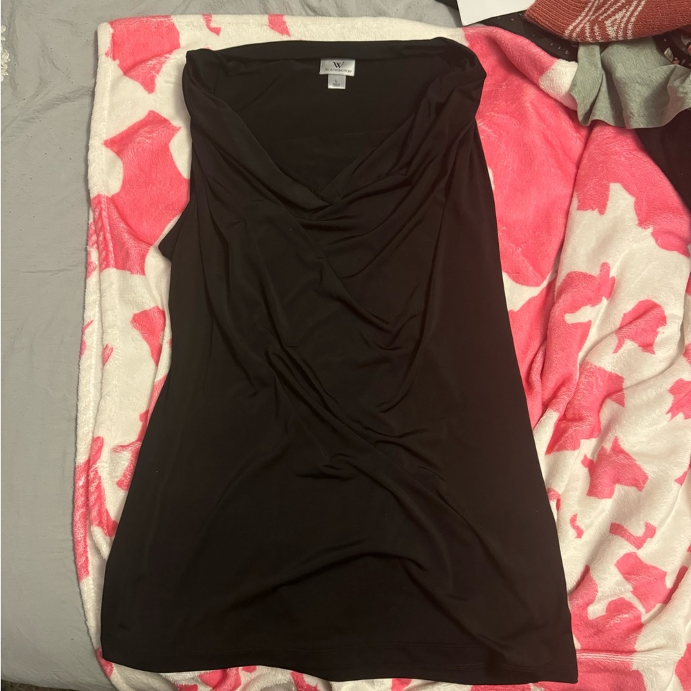 Worthington black sleeveless blouse